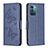 Funda de Cuero Cartera con Soporte Mariposa Carcasa B01F para Nokia G11 Azul