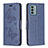 Funda de Cuero Cartera con Soporte Mariposa Carcasa B01F para Nokia G22 Azul