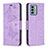 Funda de Cuero Cartera con Soporte Mariposa Carcasa B01F para Nokia G22 Purpura Claro