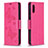 Funda de Cuero Cartera con Soporte Mariposa Carcasa B01F para Samsung Galaxy A02 Rosa Roja
