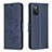 Funda de Cuero Cartera con Soporte Mariposa Carcasa B01F para Samsung Galaxy A02s Azul