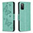 Funda de Cuero Cartera con Soporte Mariposa Carcasa B01F para Samsung Galaxy A02s Verde