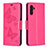 Funda de Cuero Cartera con Soporte Mariposa Carcasa B01F para Samsung Galaxy A04s Rosa Roja