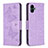 Funda de Cuero Cartera con Soporte Mariposa Carcasa B01F para Samsung Galaxy A05 Purpura Claro