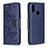 Funda de Cuero Cartera con Soporte Mariposa Carcasa B01F para Samsung Galaxy A10s Azul