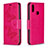 Funda de Cuero Cartera con Soporte Mariposa Carcasa B01F para Samsung Galaxy A10s Rosa Roja