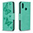 Funda de Cuero Cartera con Soporte Mariposa Carcasa B01F para Samsung Galaxy A10s Verde