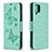 Funda de Cuero Cartera con Soporte Mariposa Carcasa B01F para Samsung Galaxy A12 Nacho Verde