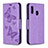 Funda de Cuero Cartera con Soporte Mariposa Carcasa B01F para Samsung Galaxy A20e Purpura Claro