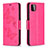 Funda de Cuero Cartera con Soporte Mariposa Carcasa B01F para Samsung Galaxy A22 5G Rosa Roja