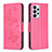 Funda de Cuero Cartera con Soporte Mariposa Carcasa B01F para Samsung Galaxy A23 5G Rosa Roja