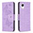 Funda de Cuero Cartera con Soporte Mariposa Carcasa B01F para Samsung Galaxy A23 5G SC-56C Purpura Claro