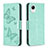 Funda de Cuero Cartera con Soporte Mariposa Carcasa B01F para Samsung Galaxy A23 5G SC-56C Verde