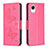 Funda de Cuero Cartera con Soporte Mariposa Carcasa B01F para Samsung Galaxy A23s Rosa Roja