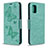 Funda de Cuero Cartera con Soporte Mariposa Carcasa B01F para Samsung Galaxy A31 Verde