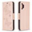 Funda de Cuero Cartera con Soporte Mariposa Carcasa B01F para Samsung Galaxy A32 4G Oro Rosa