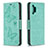 Funda de Cuero Cartera con Soporte Mariposa Carcasa B01F para Samsung Galaxy A32 4G Verde