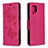 Funda de Cuero Cartera con Soporte Mariposa Carcasa B01F para Samsung Galaxy A42 5G Rosa Roja