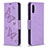 Funda de Cuero Cartera con Soporte Mariposa Carcasa B01F para Samsung Galaxy M02 Purpura Claro