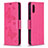 Funda de Cuero Cartera con Soporte Mariposa Carcasa B01F para Samsung Galaxy M02 Rosa Roja