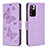 Funda de Cuero Cartera con Soporte Mariposa Carcasa B01F para Xiaomi Mi 11i 5G (2022) Purpura Claro