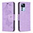 Funda de Cuero Cartera con Soporte Mariposa Carcasa B01F para Xiaomi Mi 12T Pro 5G Purpura Claro