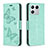 Funda de Cuero Cartera con Soporte Mariposa Carcasa B01F para Xiaomi Mi 13 Pro 5G Verde