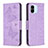 Funda de Cuero Cartera con Soporte Mariposa Carcasa B01F para Xiaomi Poco C50 Purpura Claro