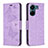 Funda de Cuero Cartera con Soporte Mariposa Carcasa B01F para Xiaomi Poco C65 Purpura Claro