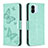 Funda de Cuero Cartera con Soporte Mariposa Carcasa B01F para Xiaomi Redmi A1 Verde