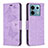 Funda de Cuero Cartera con Soporte Mariposa Carcasa B01F para Xiaomi Redmi Note 13 Pro 5G Purpura Claro