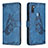 Funda de Cuero Cartera con Soporte Mariposa Carcasa B02F para Samsung Galaxy M11 Azul