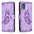 Funda de Cuero Cartera con Soporte Mariposa Carcasa B02F para Samsung Galaxy M40S Purpura Claro