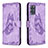 Funda de Cuero Cartera con Soporte Mariposa Carcasa B02F para Samsung Galaxy S20 Plus 5G Purpura Claro