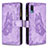 Funda de Cuero Cartera con Soporte Mariposa Carcasa B03F para Samsung Galaxy A02 Purpura Claro