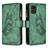 Funda de Cuero Cartera con Soporte Mariposa Carcasa B03F para Samsung Galaxy A71 4G A715 Verde