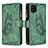 Funda de Cuero Cartera con Soporte Mariposa Carcasa B03F para Samsung Galaxy F12 Verde