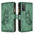 Funda de Cuero Cartera con Soporte Mariposa Carcasa B03F para Samsung Galaxy S20 FE (2022) 5G Verde