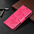 Funda de Cuero Cartera con Soporte Mariposa Carcasa B13F para Samsung Galaxy S21 Plus 5G Rosa Roja