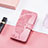 Funda de Cuero Cartera con Soporte Mariposa Carcasa L01 para Xiaomi Redmi 11A 4G Rosa Roja