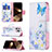 Funda de Cuero Cartera con Soporte Mariposa Carcasa L02 para Apple iPhone 14 Pro Max Negro