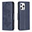 Funda de Cuero Cartera con Soporte Mariposa Carcasa L09 para Apple iPhone 15 Pro Azul