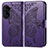 Funda de Cuero Cartera con Soporte Mariposa Carcasa para Asus ZenFone 10 Morado