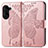 Funda de Cuero Cartera con Soporte Mariposa Carcasa para Asus ZenFone 10 Oro Rosa