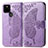 Funda de Cuero Cartera con Soporte Mariposa Carcasa para Google Pixel 5a 5G Purpura Claro