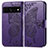 Funda de Cuero Cartera con Soporte Mariposa Carcasa para Google Pixel 7 Pro 5G Morado