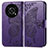 Funda de Cuero Cartera con Soporte Mariposa Carcasa para Huawei Enjoy 50 Pro Morado