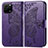 Funda de Cuero Cartera con Soporte Mariposa Carcasa para Huawei Enjoy 50z Morado