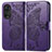 Funda de Cuero Cartera con Soporte Mariposa Carcasa para Huawei Honor 50 5G Morado