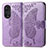 Funda de Cuero Cartera con Soporte Mariposa Carcasa para Huawei Honor 50 Pro 5G Purpura Claro